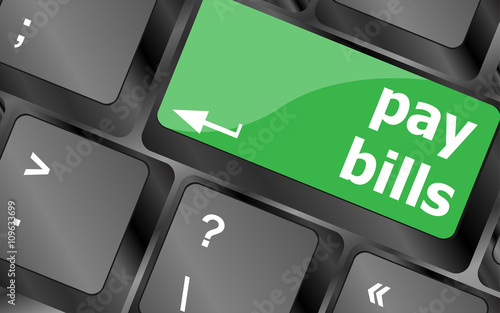 bills button on the computer keyboard. Keyboard keys icon button vector