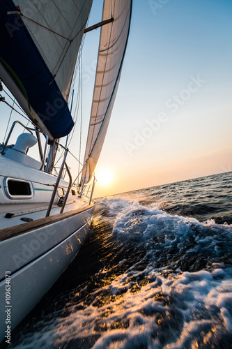Sailing yacht in the sea © Dudarev Mikhail