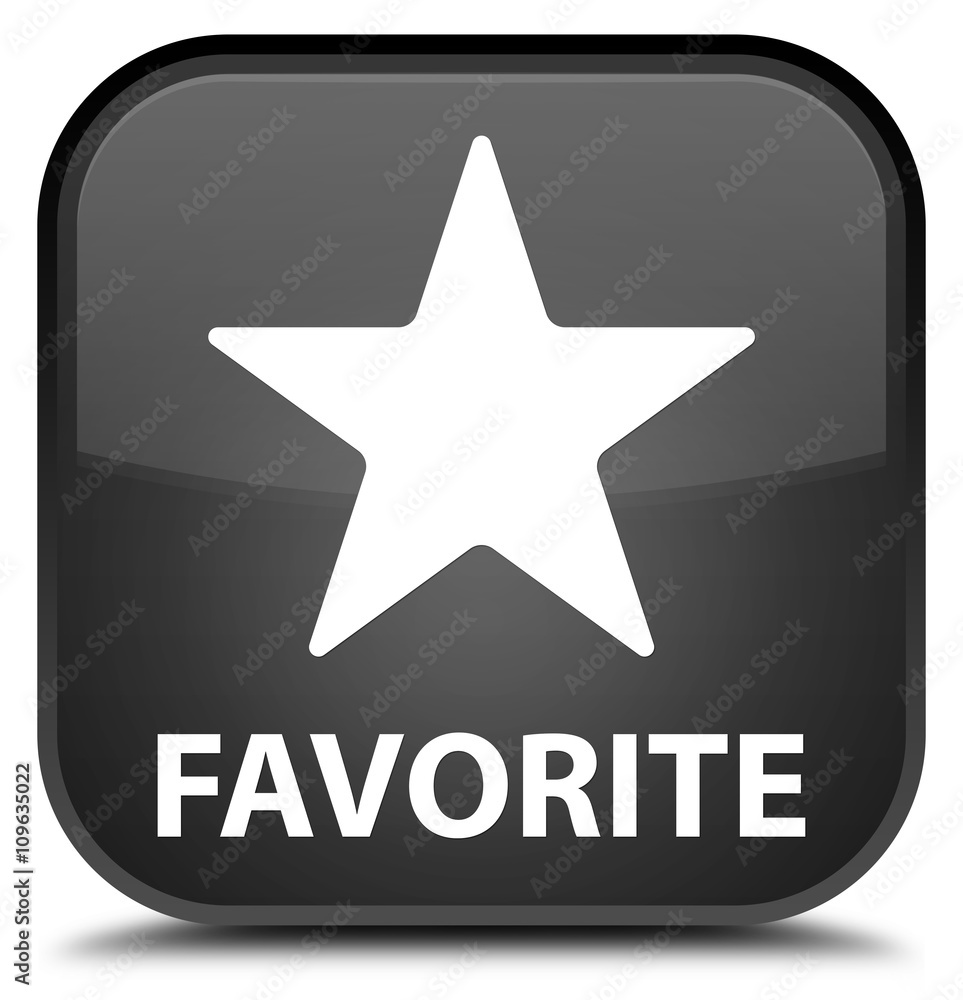 Obraz premium Favorite (star icon) black square button