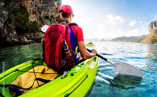 Girl on the kayak