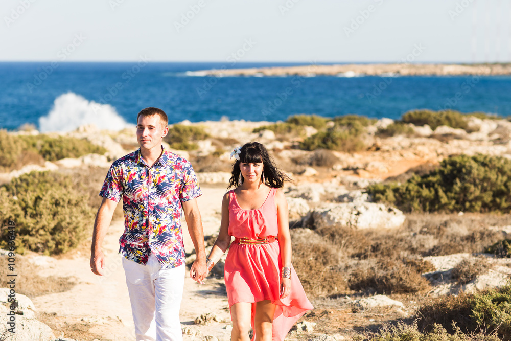 Couple Holding Hands Walking Away