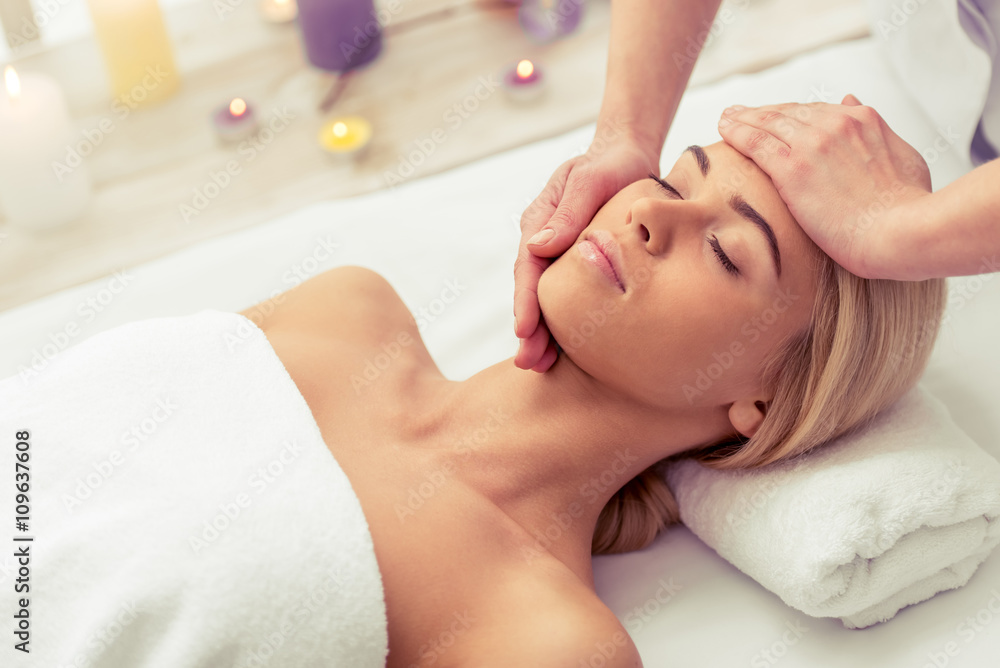 Beautiful girl at spa Beautiful girl at spa