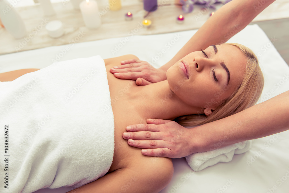 Beautiful girl at spa Beautiful girl at spa
