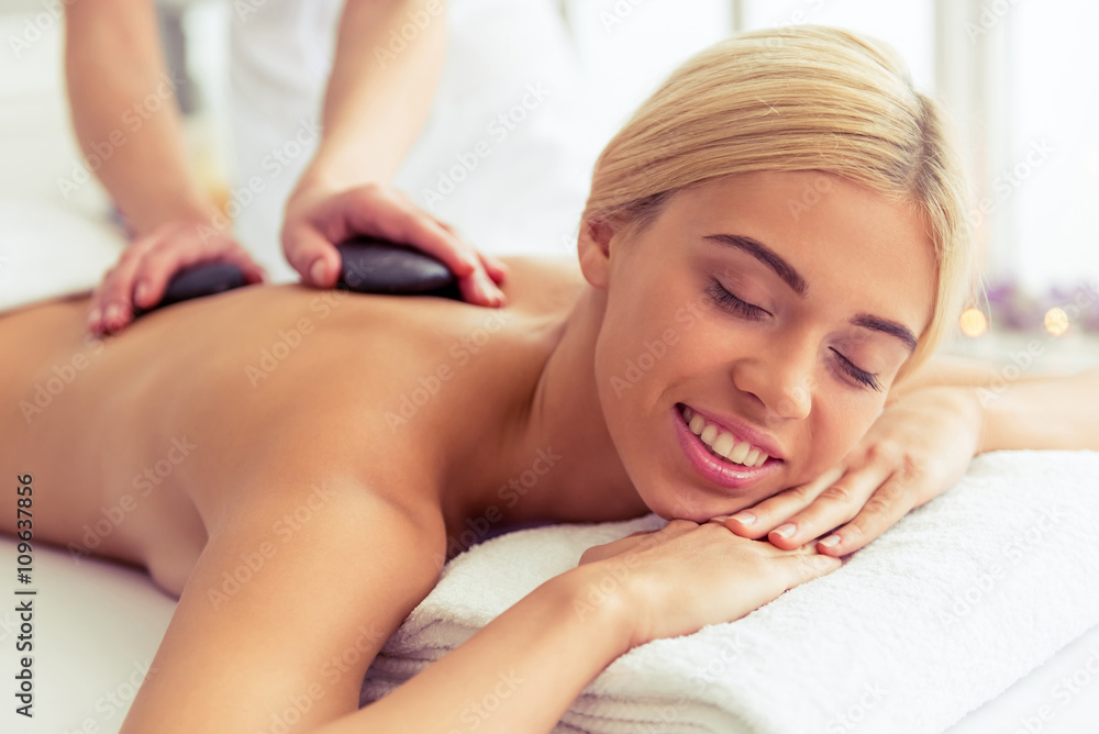 Beautiful girl at spa Beautiful girl at spa