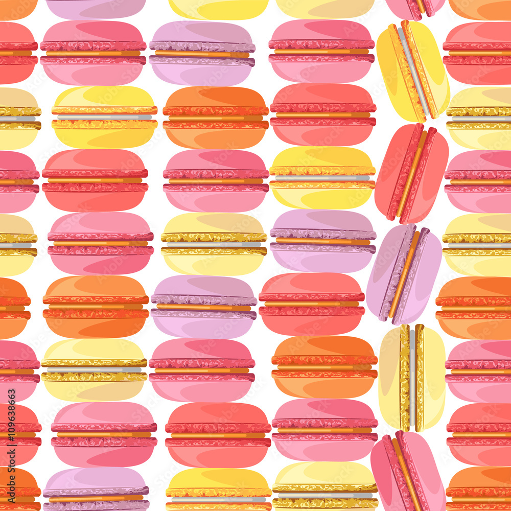 Obraz premium Seamless pattern with tasty donuts