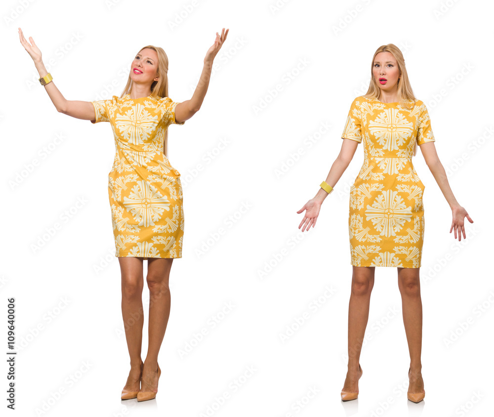 Composite photo of woman in various poses Composite photo of woman in various poses