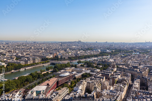 Aerial view of Paris city