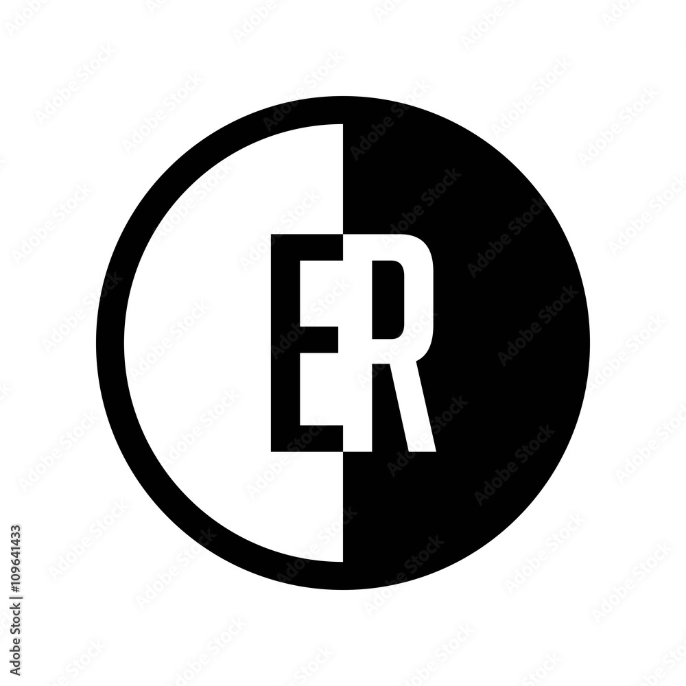 INITIAL CIRCLE HALF LOGO ER INITIAL CIRCLE HALF LOGO ER