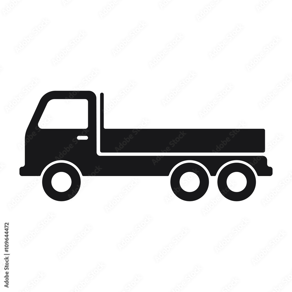 Transport Truck Icons on the white background Transport Truck Icons on the white background