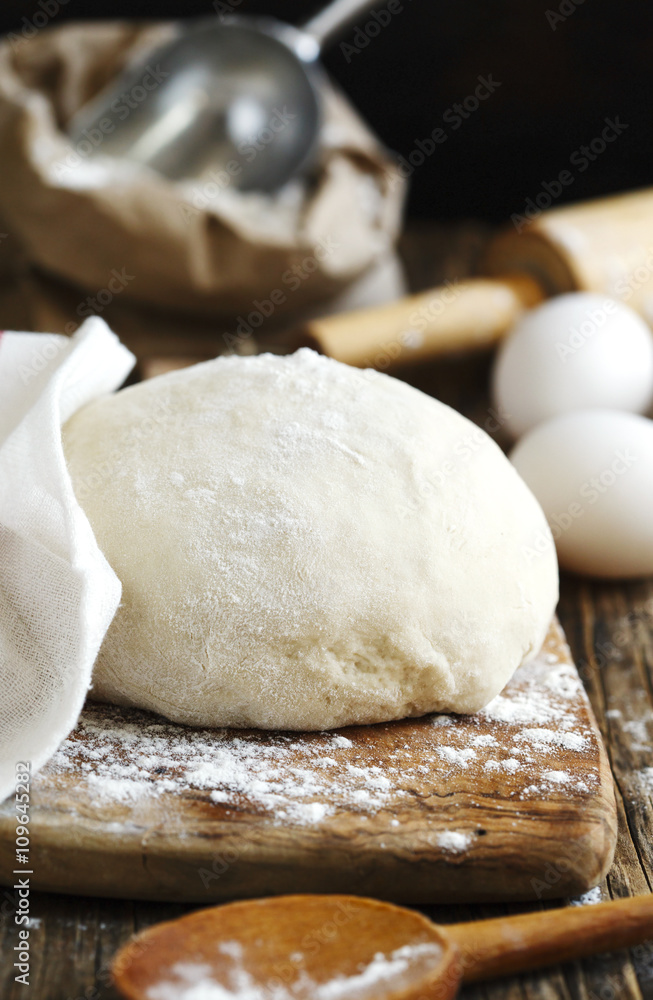 Fresh dough ready for baking Fresh dough ready for baking