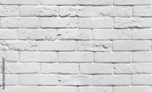 White brick wall texture. Seamless background