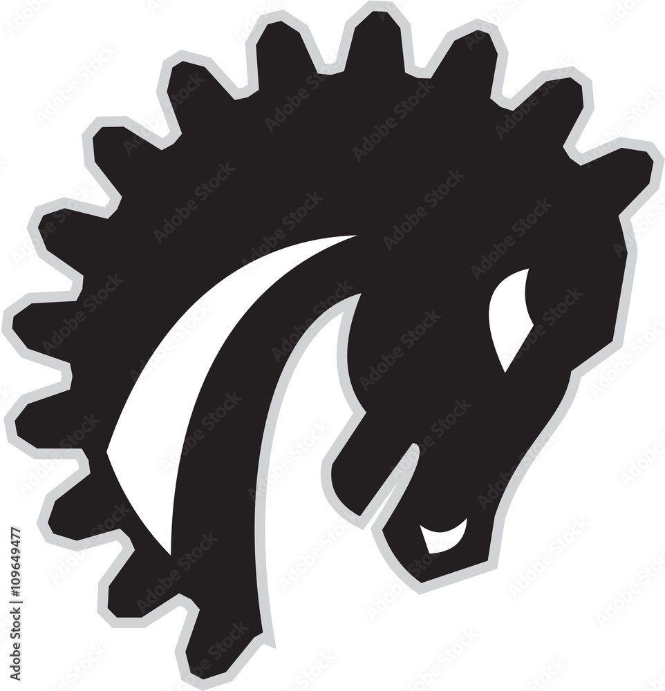 War Horse Spiked Mane Side Retro War Horse Spiked Mane Side Retro