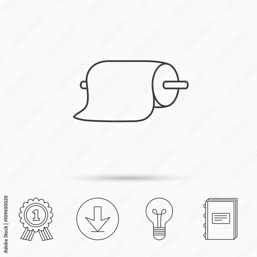 Paper towels icon. Kitchen hygiene sign. Paper towels icon. Kitchen hygiene sign.