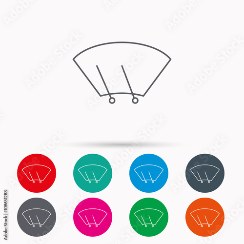 Windscreen wipers icon. Windshield sign.