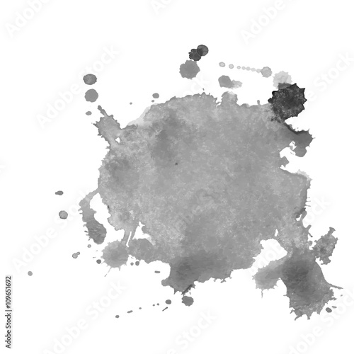 Watercolor black and white backgrounds. Vector illustration.