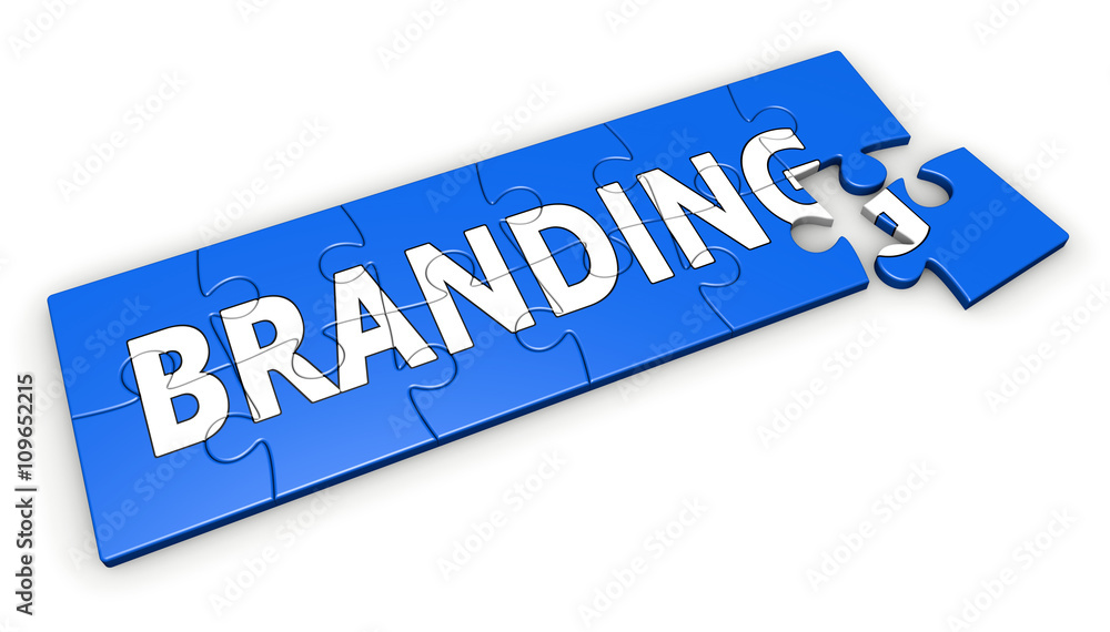 Branding Marketing Puzzle Concept Branding Marketing Puzzle Concept