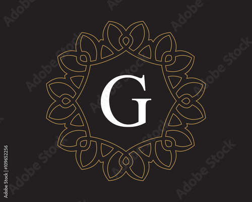 monogram classic vintage letter G logo photo