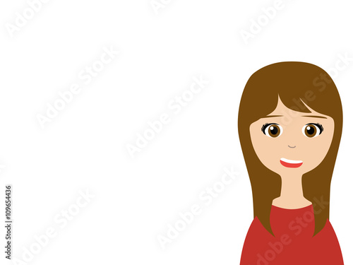 Flat vector illustration of a smiling saleswoman making a presentation