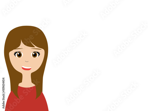Flat vector illustration of a smiling saleswoman making a presentation