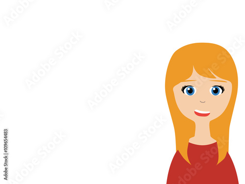 Flat vector illustration of a smiling saleswoman making a presentation
