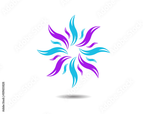 Abstract Sun Logo Icon Graphic
