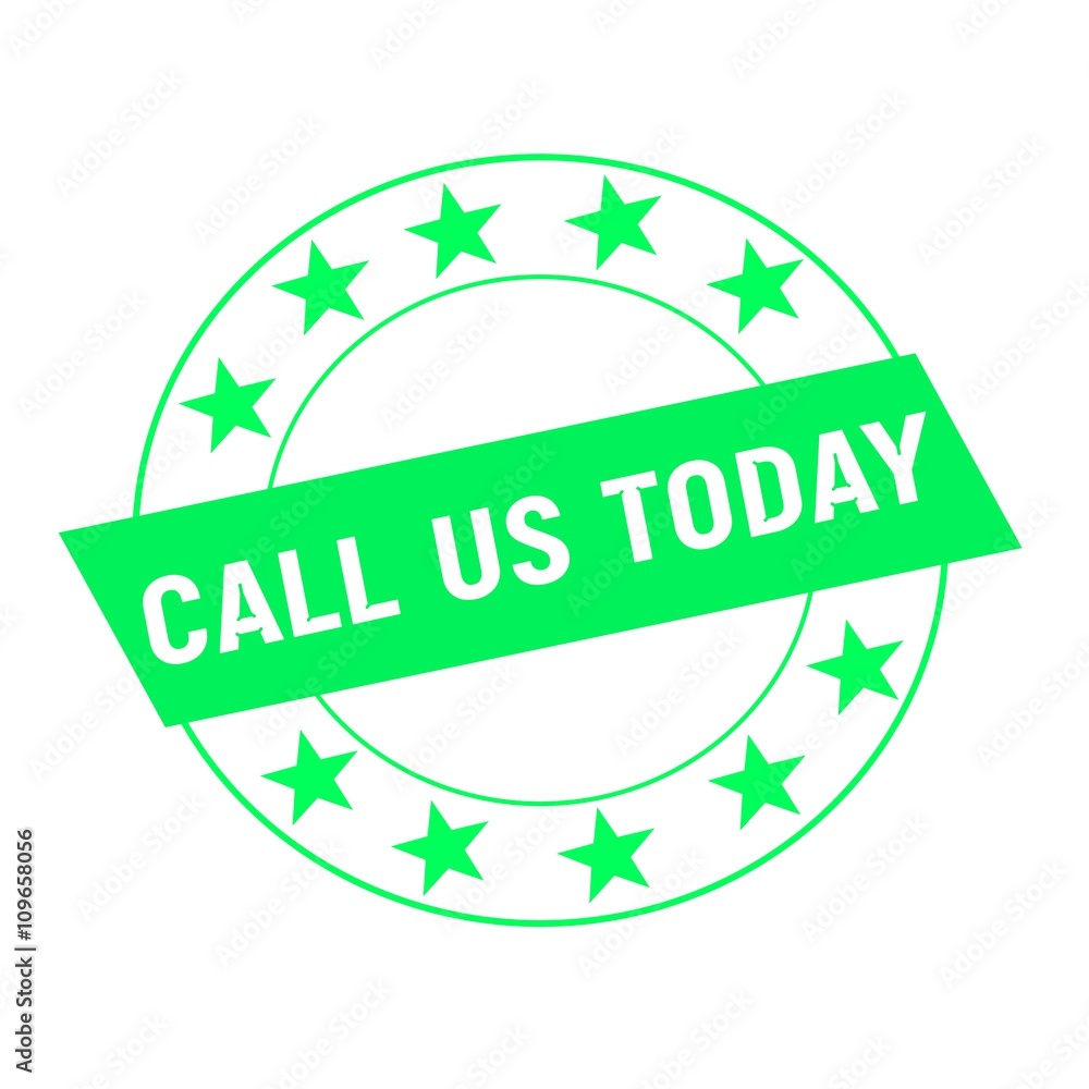 call us today white wording on green Rectangle and Circle green stars call us today white wording on green Rectangle and Circle green stars
