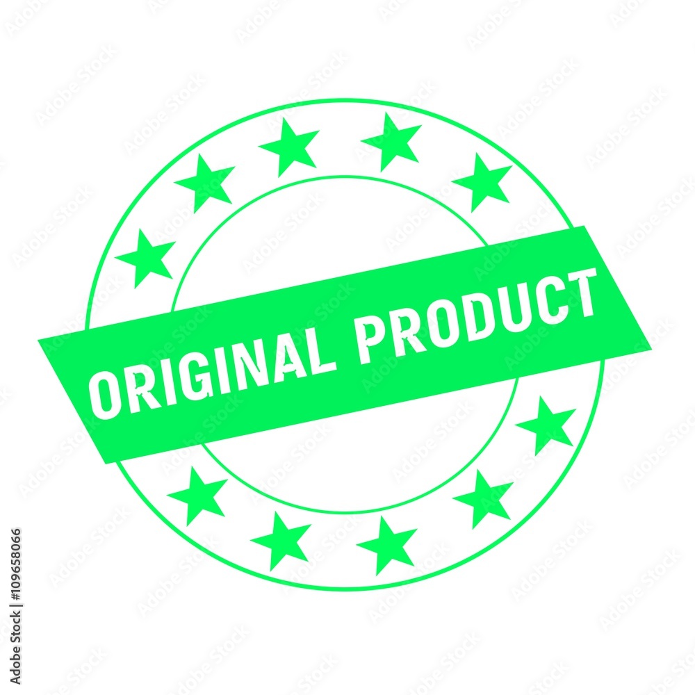 original product white wording on green Rectangle and Circle green stars original product white wording on green Rectangle and Circle green stars