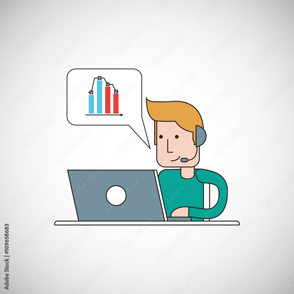 Call center design. telemarketing icon. support concept Call center design. telemarketing icon. support concept