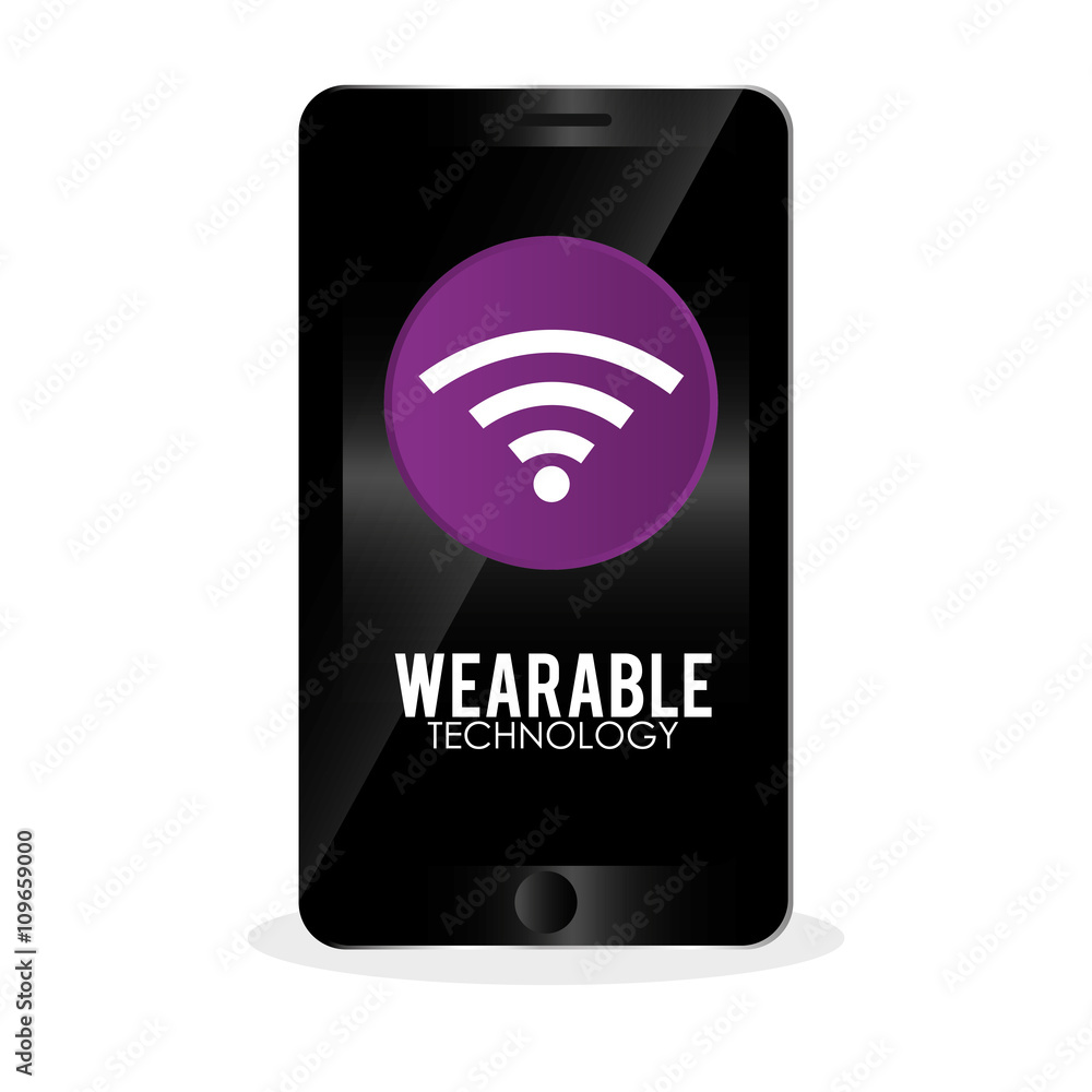 wearable technology design. social media icon. smartphone concept, vector illustration wearable technology design. social media icon. smartphone concept, vector illustration
