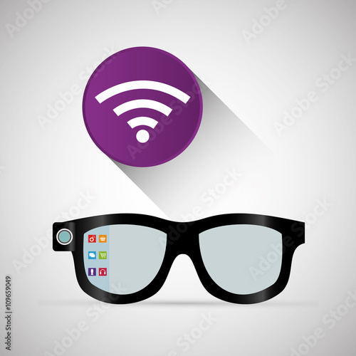wearable technology design. social media icon, vector illustration