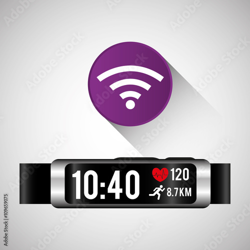 wearable technology design. social media icon, vector illustration