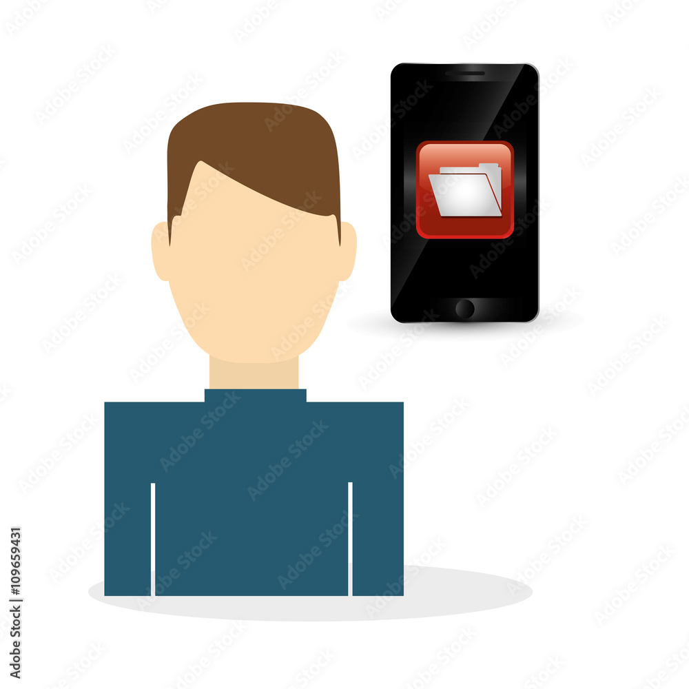 wearable technology design. social media icon. smartphone concep, vector illustration wearable technology design. social media icon. smartphone concep, vector illustration