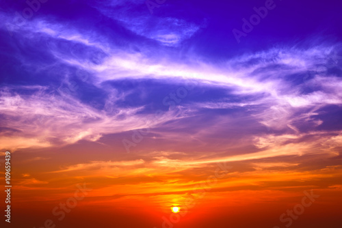 Fototapeta Naklejka Na Ścianę i Meble -  Dramatic sunset sky background.