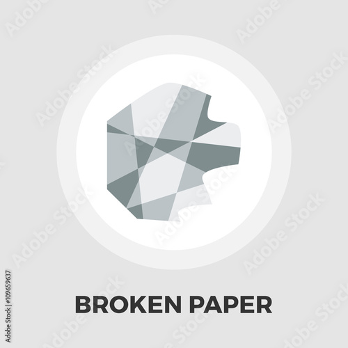 Creazy paper flat icon
