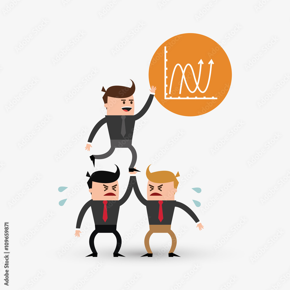 Fototapeta premium Project design. Businessman icon. Infographic concept