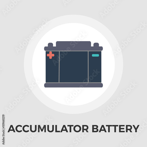 Accumulator Battery Flat Icon