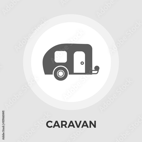 Caravan Flat Icon