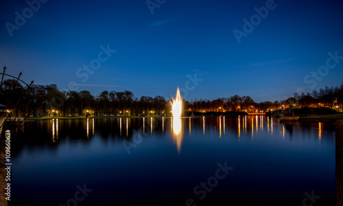 Holler See am Bürgerpark in Bremen bei Nacht