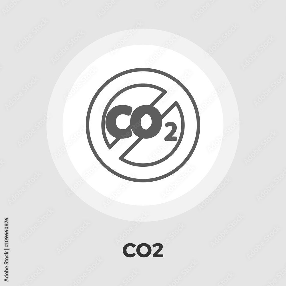 Fototapeta premium CO2 flat icon
