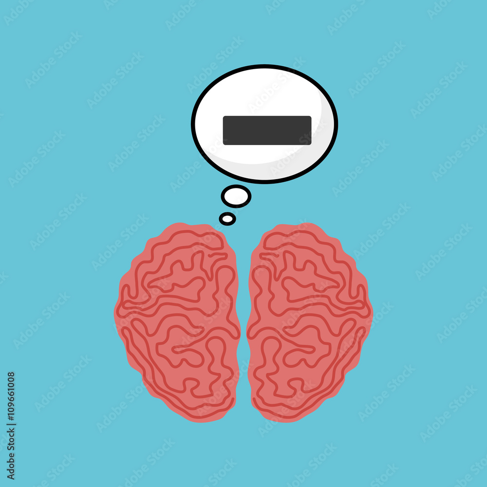 Think negative design, postive and idea concept Think negative design, postive and idea concept