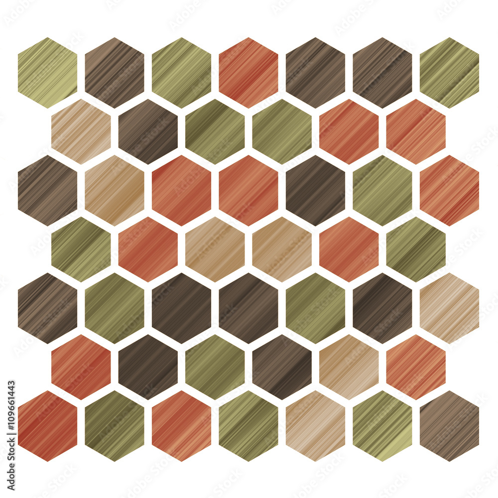 Fototapeta premium Grunge geometric hexagon pattern