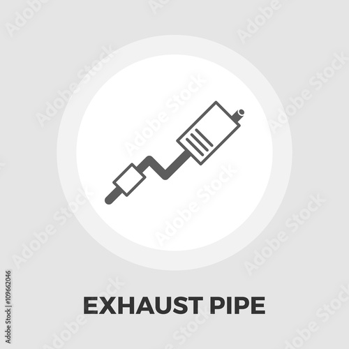  Exhaust pipe flat icon