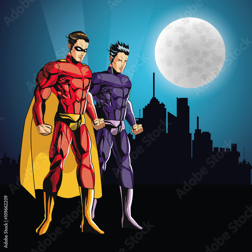 Superhero design. Superman icon. Costume illustration