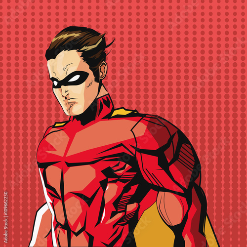 Superhero design. Superman icon. Costume illustration