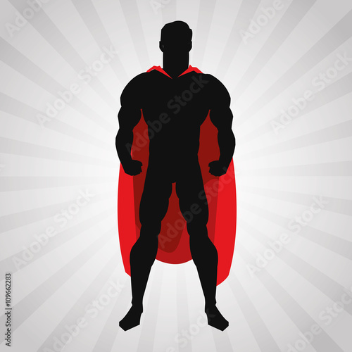 Superhero design. Superman icon. Costume illustration