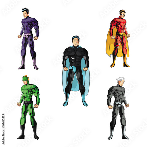Superhero design. Superman icon. Costume illustration