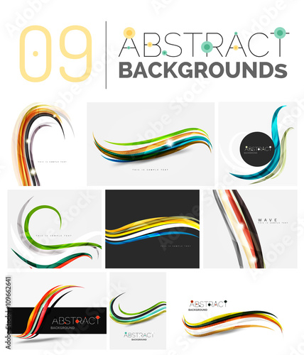 Set of abstract backgrounds