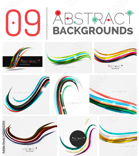 Set of abstract backgrounds