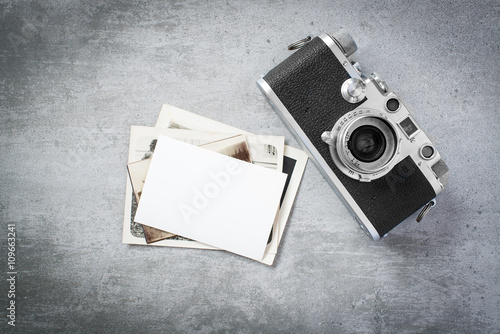 Vintage photos and old camera