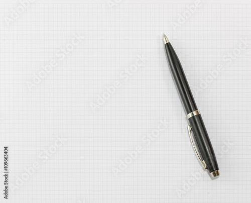 graph paper template with black pen, close up